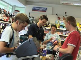 Buying lunch from the Weibel supermarket at Spittlegasse,Büren